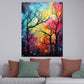 Quadro moderno albero astratto in inverno colour pop art