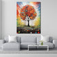 Quadro moderno albero colorato che brilla