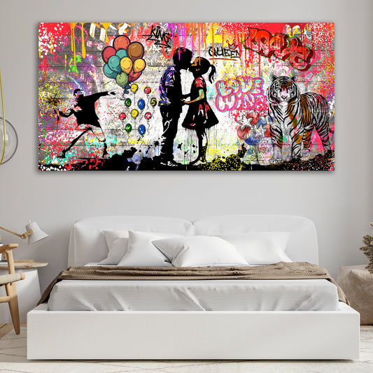 Quadro moderno amanti street Art graffiti art