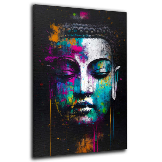 Quadro stampa su tela moderno astatto Buddha