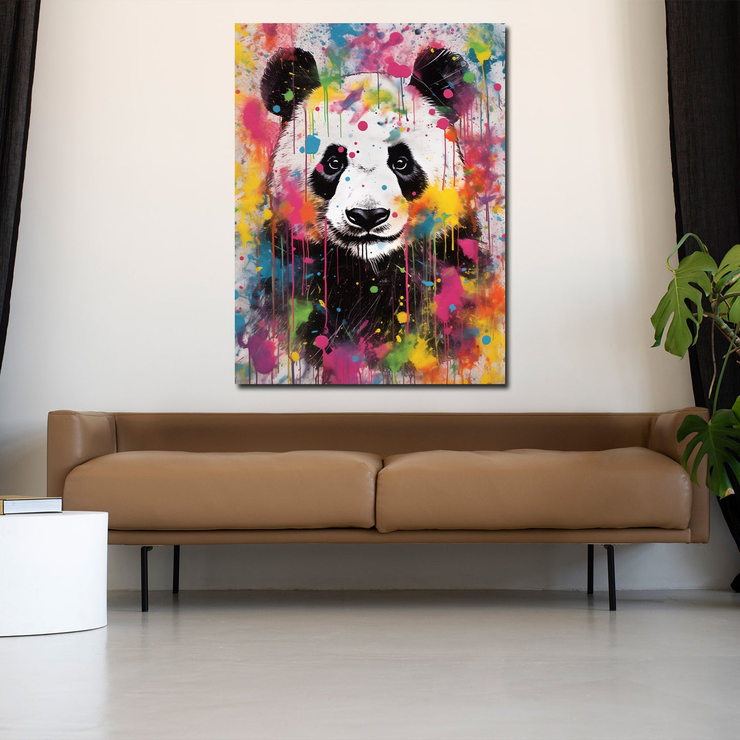 Quadro moderno astratto Panda Pop Art Colour