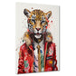 Quadro moderno astratto leopardo con cravatta Pop Art Cool Style