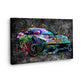 Quadro moderno auto sporiva Ferrari Graffiti Street Art Style