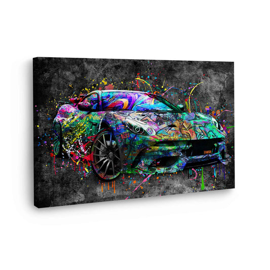 Quadro moderno auto sporiva Ferrari Graffiti Street Art Style