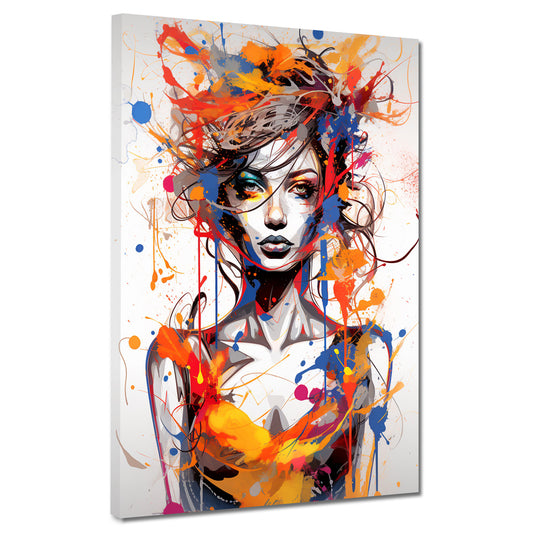 Quadro moderno bella donna Colore Stile Pop Art