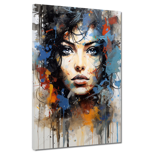 Quadro moderno bella donna, stile colore viso bellisimo