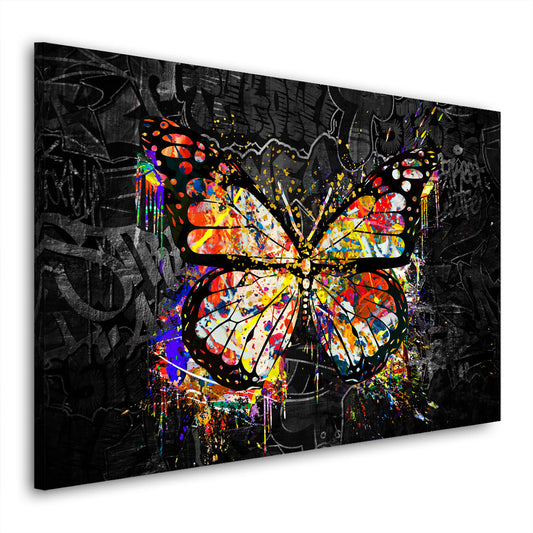 Quadro moderno farfalla Pop Art Black Style