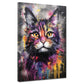 Quadro moderno gatto pop art splash