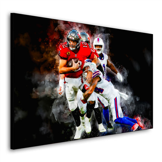 Quadro moderno giocatore di football americano