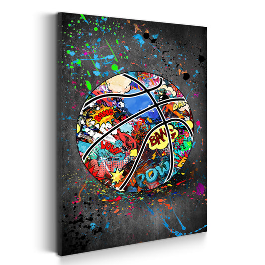 Quadro moderno graffiti basket pallacanestro Pop Art