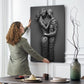 Quadro moderno love figure 3D in metallo