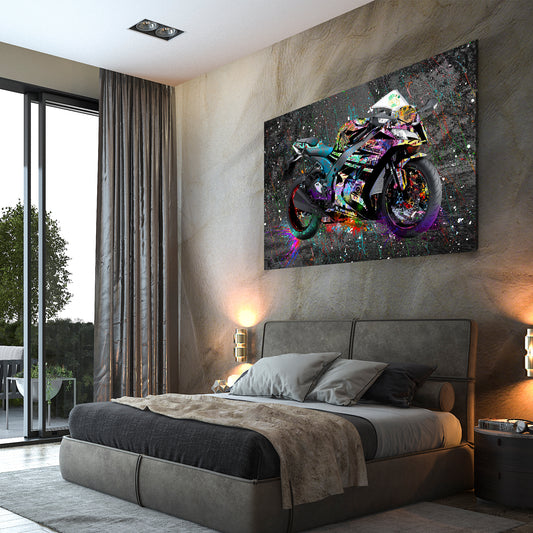 Quadro moderno moto Pop Art Graffiti Style