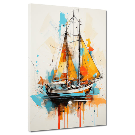 Quadro moderno nave a vela barca