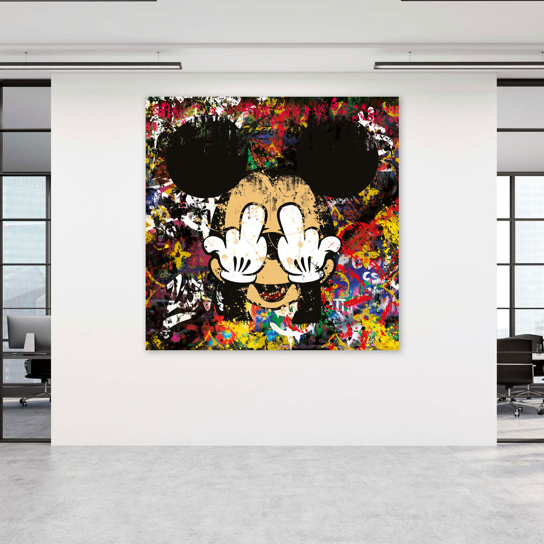 Quadromoderno opera d'arte comic abstract mouse