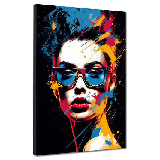 Quadro moderno pop art astratto cool girl color style