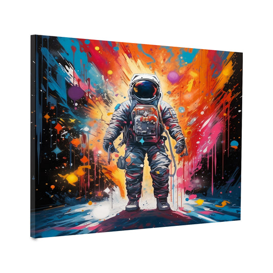 Quadro moderno pop art astronauta shining colour splash
