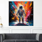 Quadro moderno pop art astronauta shining colour splash