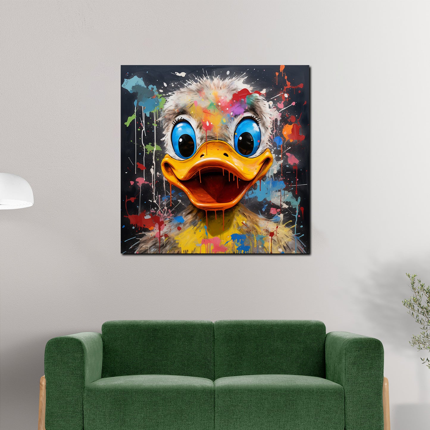 Quadro moderno pop art papera duck colour