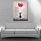 Quadro moderno ragazza con palloncino rosso, Street Art Banksy Art