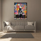 Quadro moderno ragazzo seduto Abstract Street Art