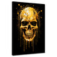 Quadro moderno teschio astratto dorato Dark Style