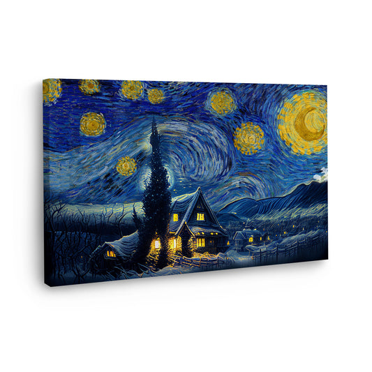 Quadro notte stelle  paint style