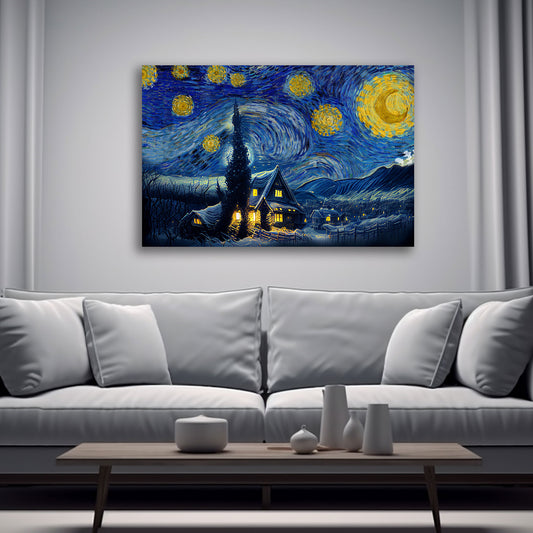 Quadro notte stelle  paint style