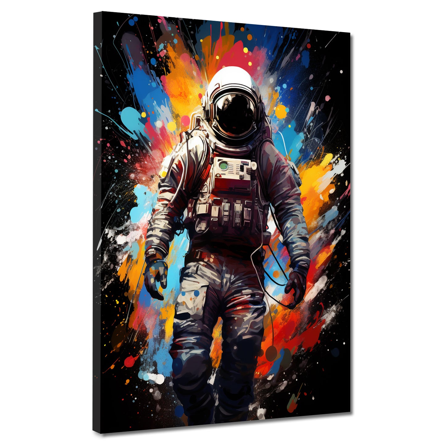 Quadro opera d'arte astratta astronauta, Pop Art Splash