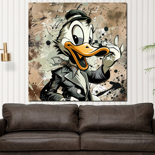 Quadro papero divertente in stile Pop Art Duck Style