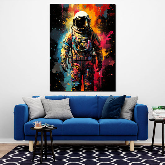 Quadro pop art astronauta con tuta