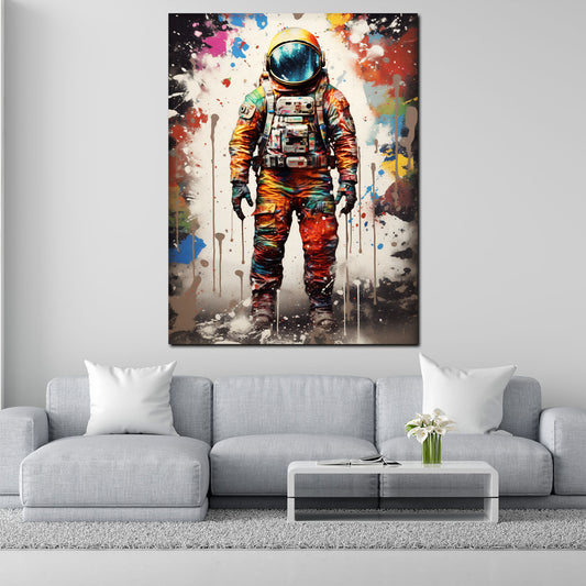 Quadro pop art astronauta stile astratto