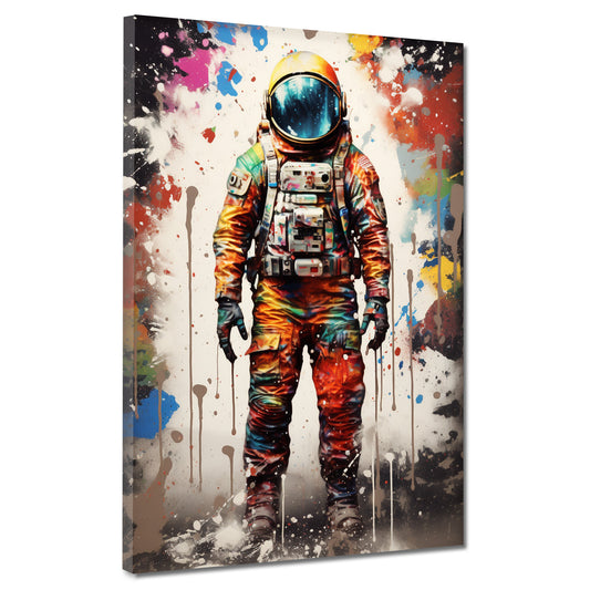 Quadro pop art astronauta stile astratto