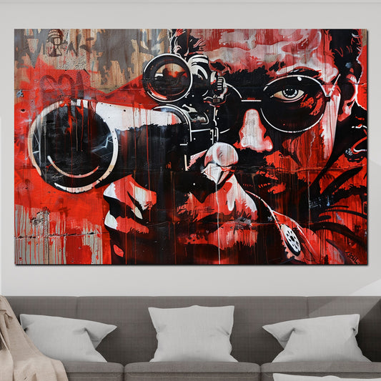 Quadro pop art gun perfect shot