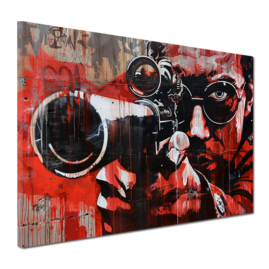 Quadro pop art gun perfect shot