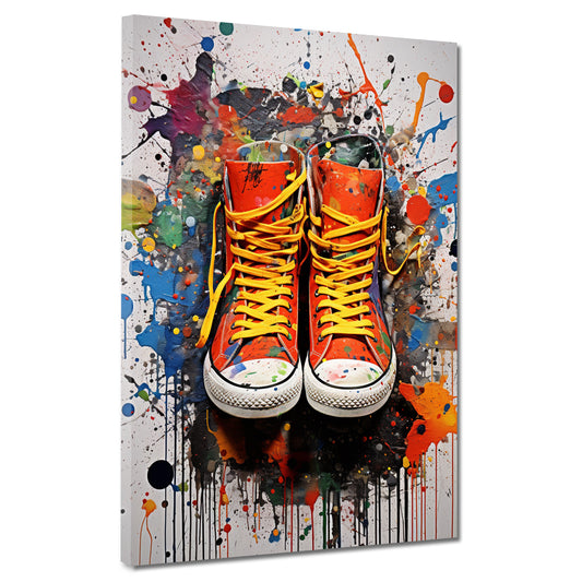 Quadro scarpe astratte splash street art