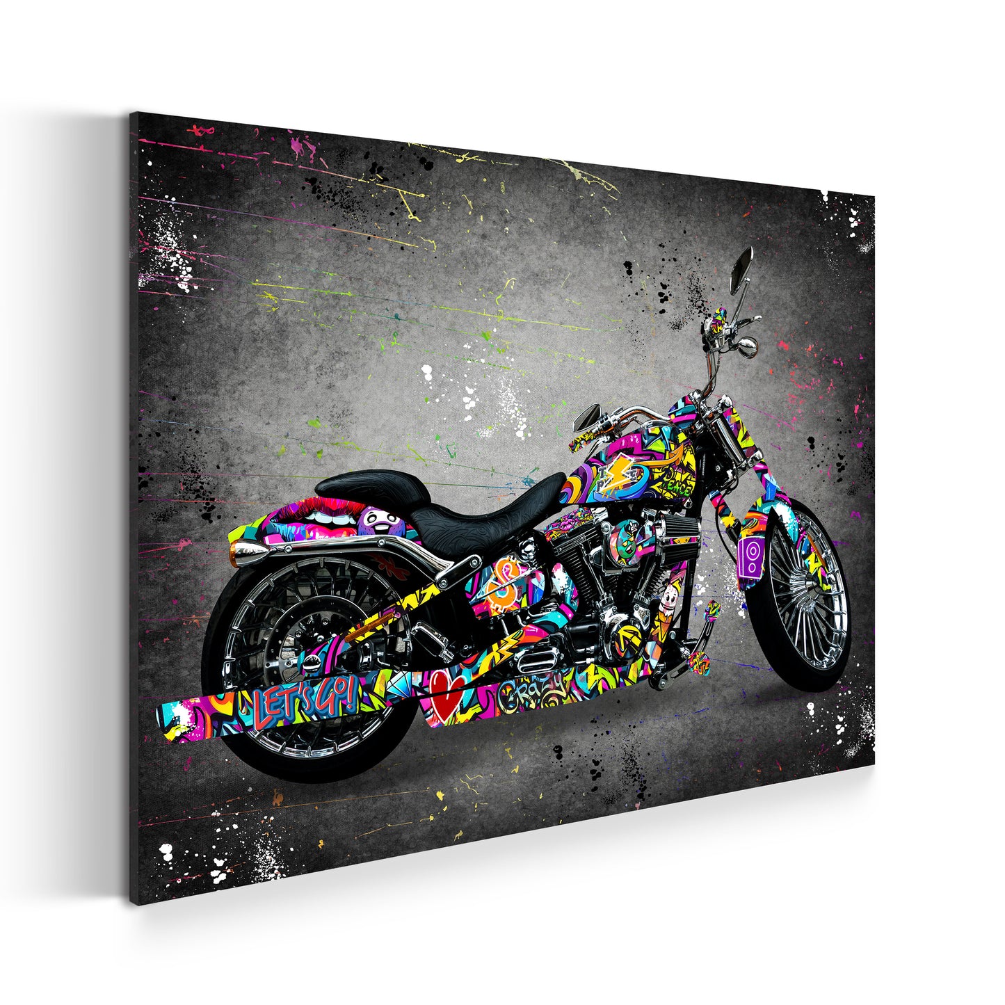 Quadro stampa su tela Graffiti Street Art Harley