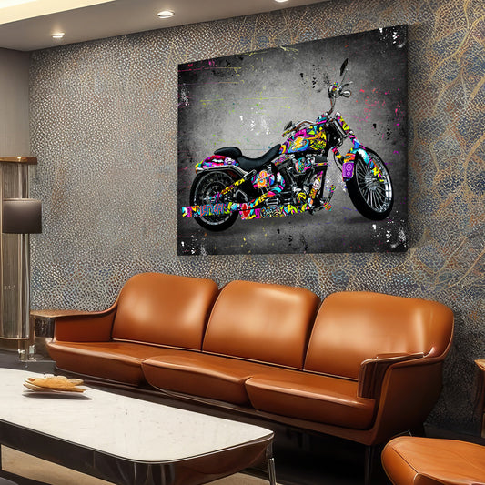 Quadro stampa su tela Graffiti Street Art Harley