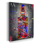 Quadro stampa su tela Graffiti Street Art Jack Whisky con bicchiere