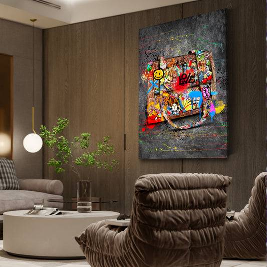 Quadro stampa su tela Graffiti Street Art Lifestyle Borsa