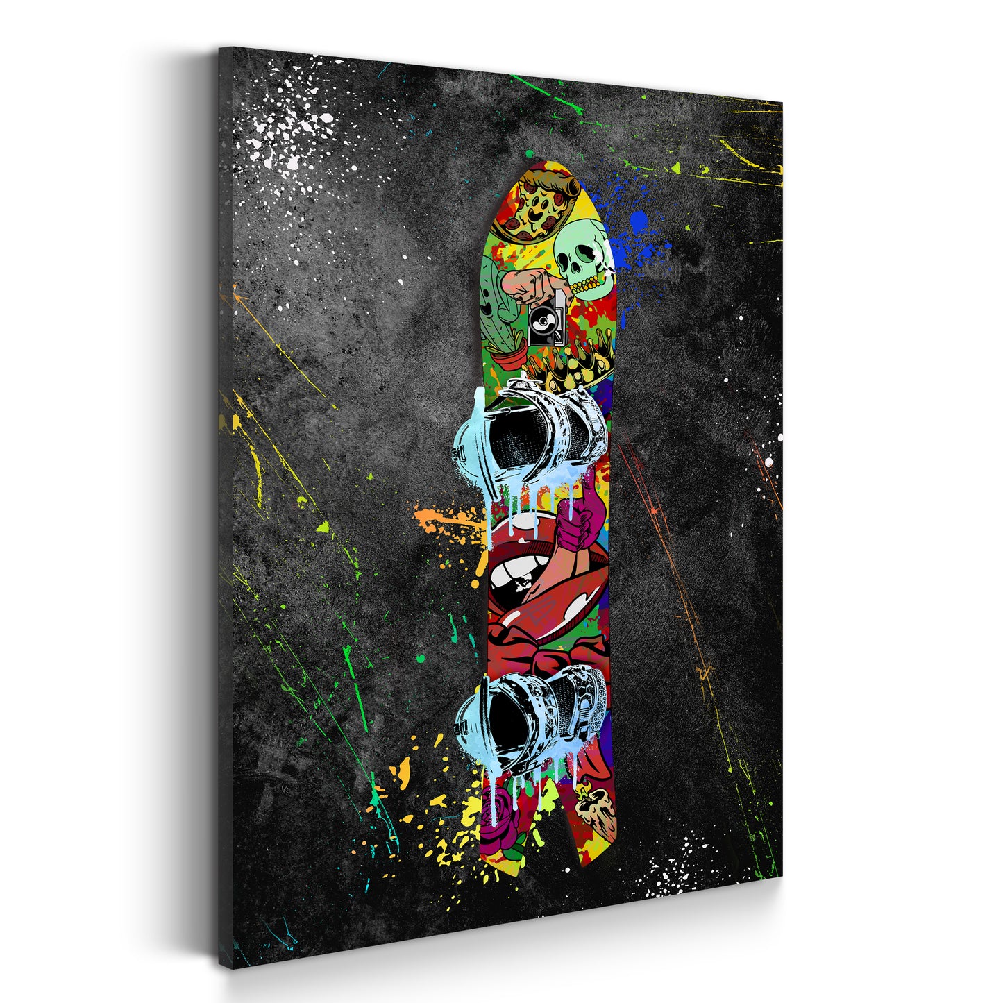 Quadro stampa su tela Graffiti Street Art Snowboard