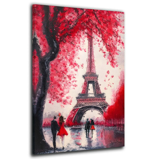 Quadro stampa su tela astratto Painting Red Style, Parigi