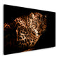 Quadro stampa su tela leopardo Black Style