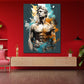 Quadro statua maschile Colour Splatter Style