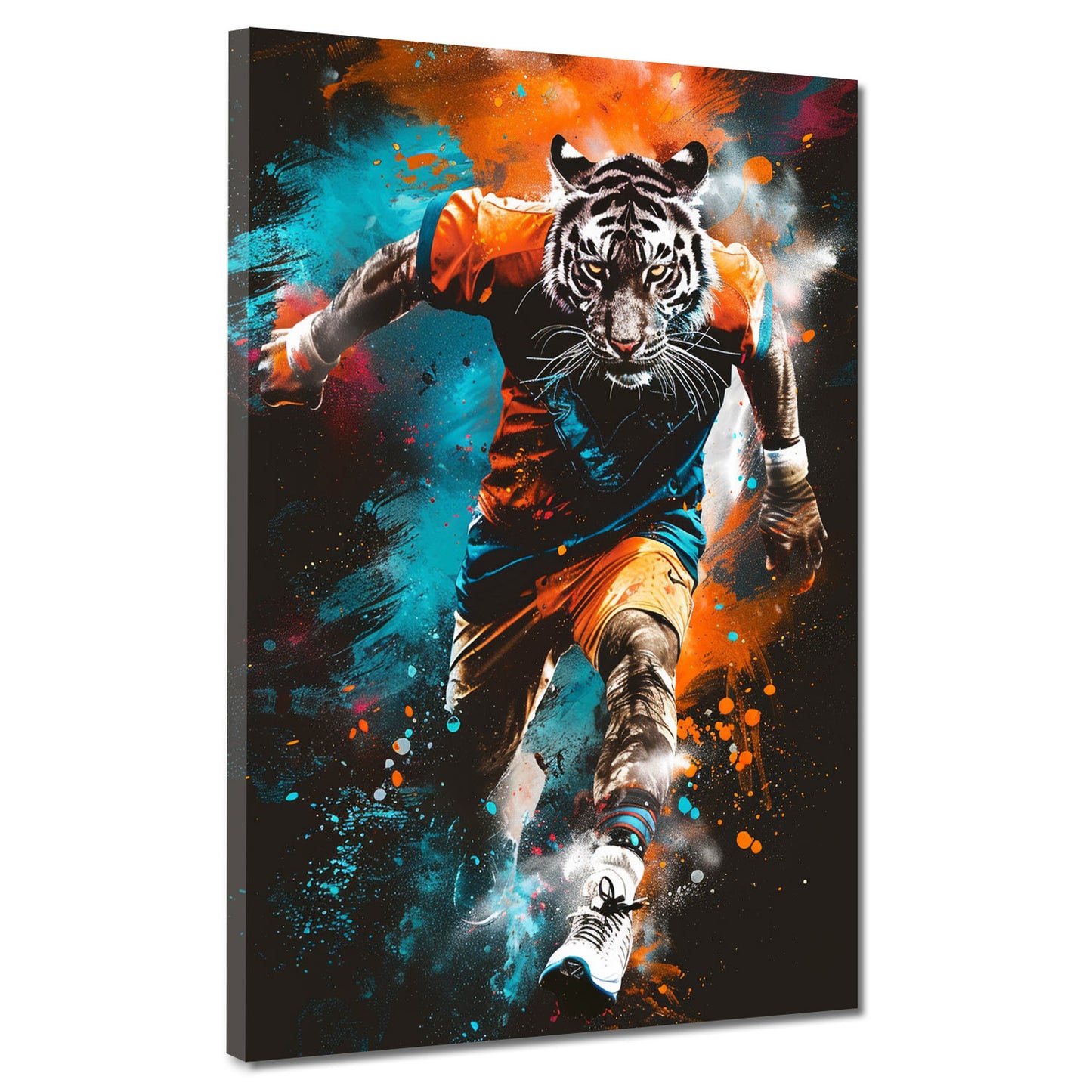 Quadro tigre atleta stile Pop Art moderno