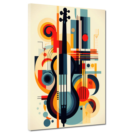 Quadro violino design astratto