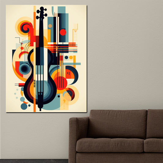 Quadro violino design astratto