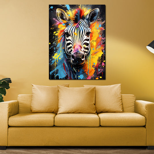 Quadro zebra astratto pop art