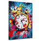 Quadro moderno pop art sveglia orologio splash