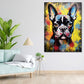 Quadro moderno astratto Bulldog Francese Street Art Colour