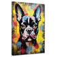 Quadro moderno astratto Bulldog Francese Street Art Colour